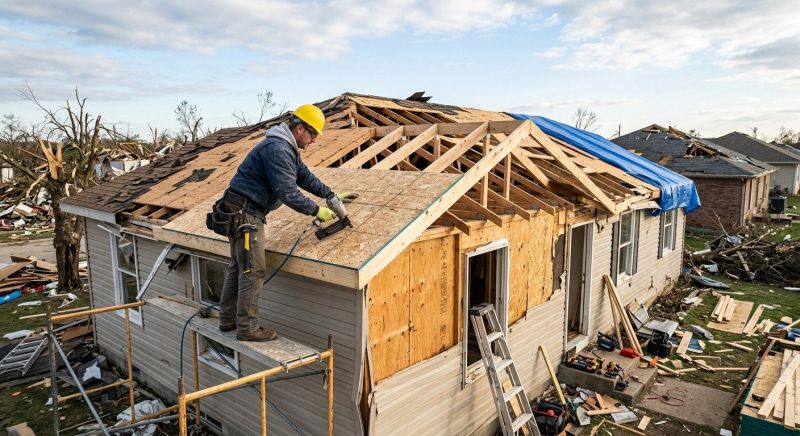 Roof Storm Damage Remediation in Kansas City, KS